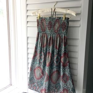 Boho Shirred Halter dress